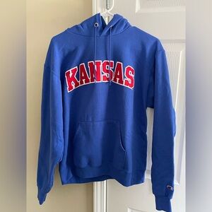 KU Jayhawks Champion Blue Hoodie
